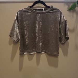 Crushed Velvet Crop Top